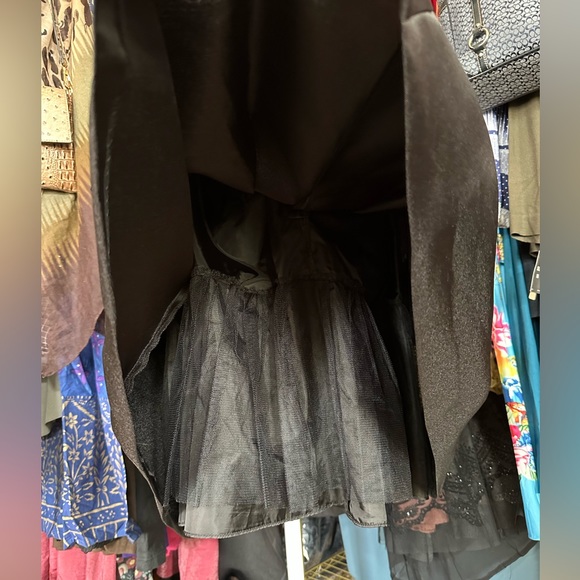 Calvin Klein Formal Black Shiny Strapless Mini Full Pockets EUC - Picture 8 of 15